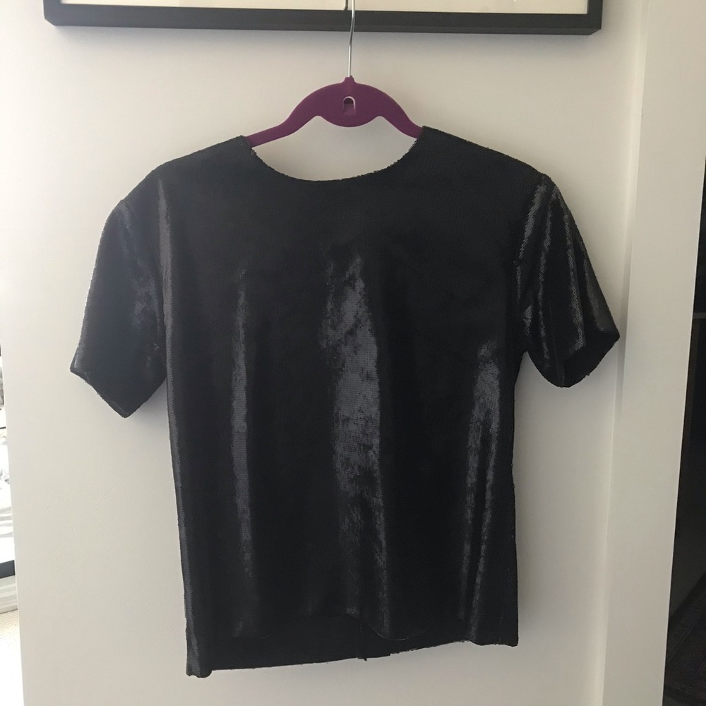 COS black sequin top US size M